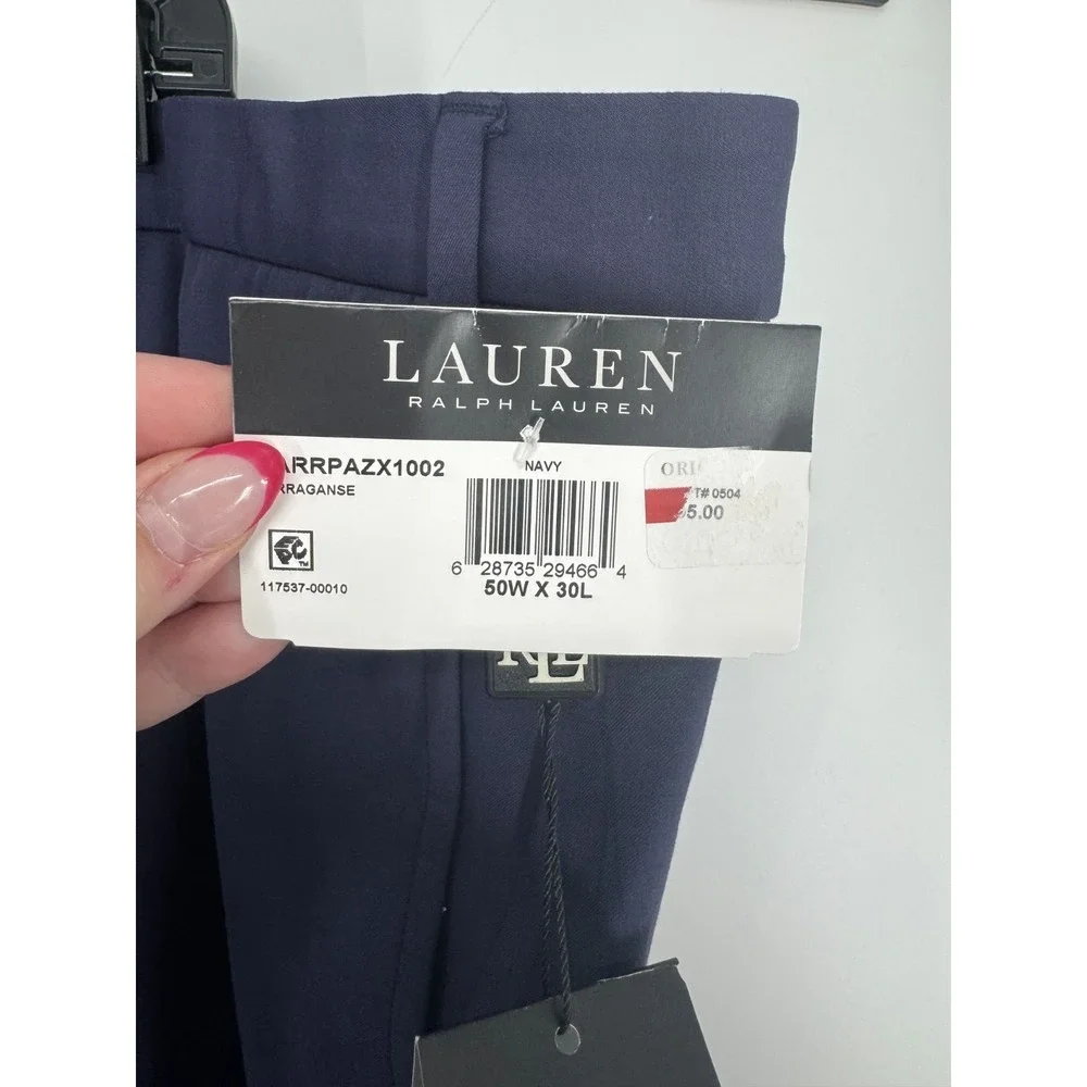Lauren Ralph Lauren Dress Norton Active Pants 50x30 Navy Stretch Classic Fit